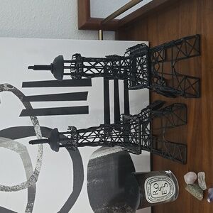 Black Eiffel Tower Wire Sculptures, Faahion Girls, Statement, GUC, 12", Iron Art